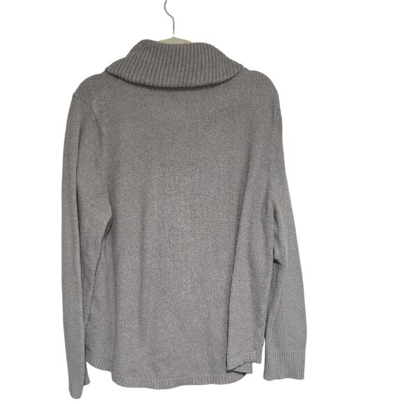 Rachel Zoe Womens Sz XL Gray Soft Cozy Neutral Ski Lodge Cowl Neck Sweater - Picture 2 of 9